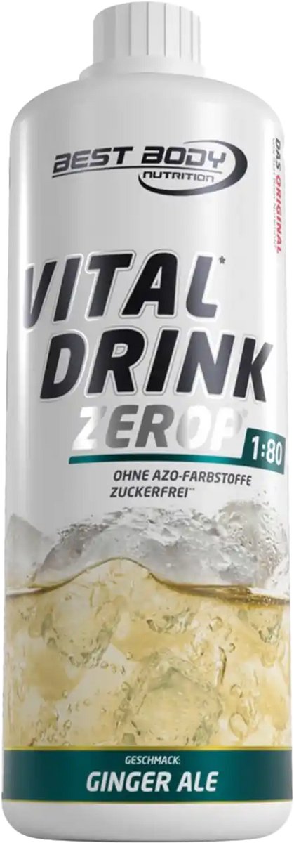 Bol.com Best Body Nutrition Vital Drink Zerop (1000ml) Ginger Ale - Intra- & Post-Workout - Intra-Workout aanbieding