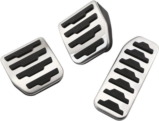 Pedaalhoezen Auto - Antislip Pedaal - Veiliger Rijden - Roestvrij Staal - 1 Set - Zilver — afbeelding 3