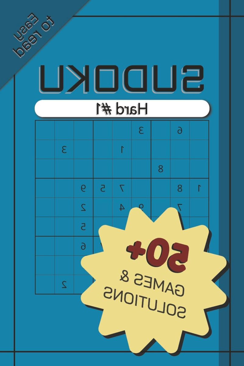 Puzzelboek Sudoku - Logica Spel - Hersenen Trainen - 50+ Moeilijke Puzzels - 6 x 9 Formaat - Zwart Wit