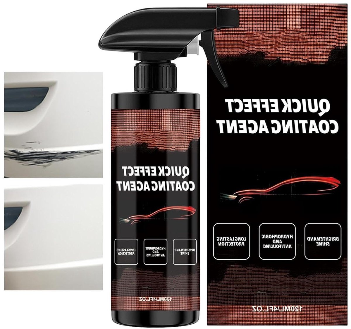 Keramische Coating Spray - Hydrofobe Lakreiniger - Auto Onderhoud - Langdurige Bescherming - 120ml - Transparant