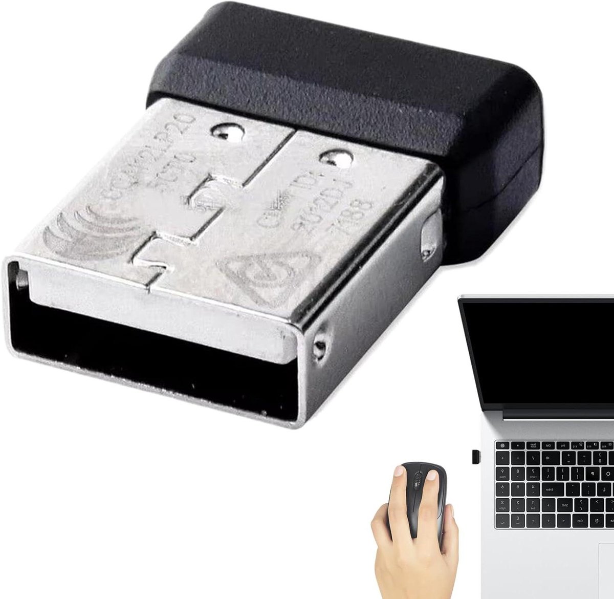 Draadloze Ontvanger - USB Adapter Dongle - Computerwerkplek Optimaliseren - Driverloze Installatie - Compact Formaat - Wit