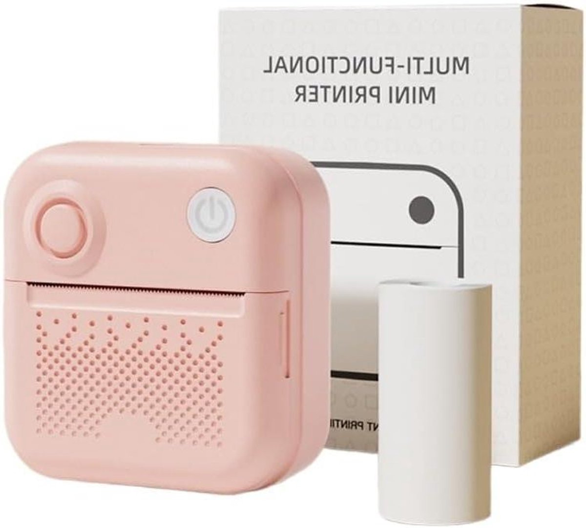 Draagbare Printer - Labelmaker - Organisatie Thuis - Draadloze Bluetooth - 5.7cm Papier - Roze