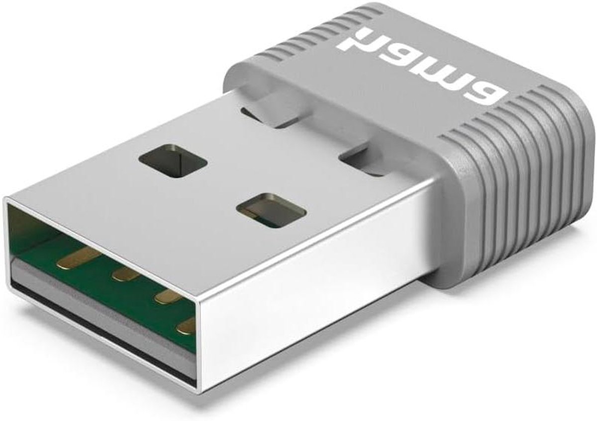 WLAN USB Stick - Netwerk Adapter - Internet Verbinding - Dual Band 2.4/5 GHz - Compact Formaat - Grijs