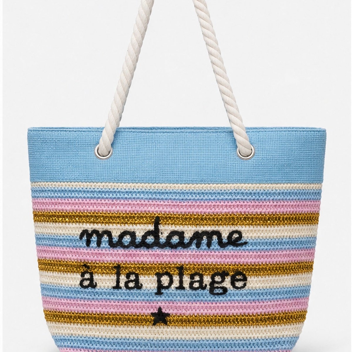 HS Madame a la Plage Strandtas - Meerdere Kleuren - Blauw