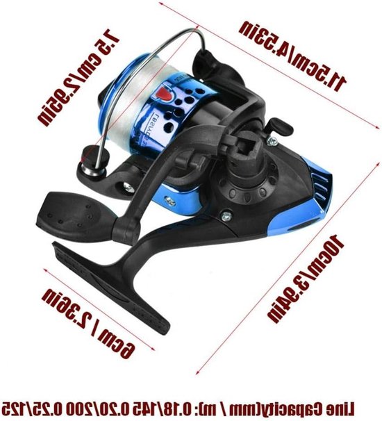 Lichte en duurzame spin reel voor zoetwatervissen, beschikbaar in 3 kleuren - ideaal visgereedschap voor elke visser — afbeelding 4