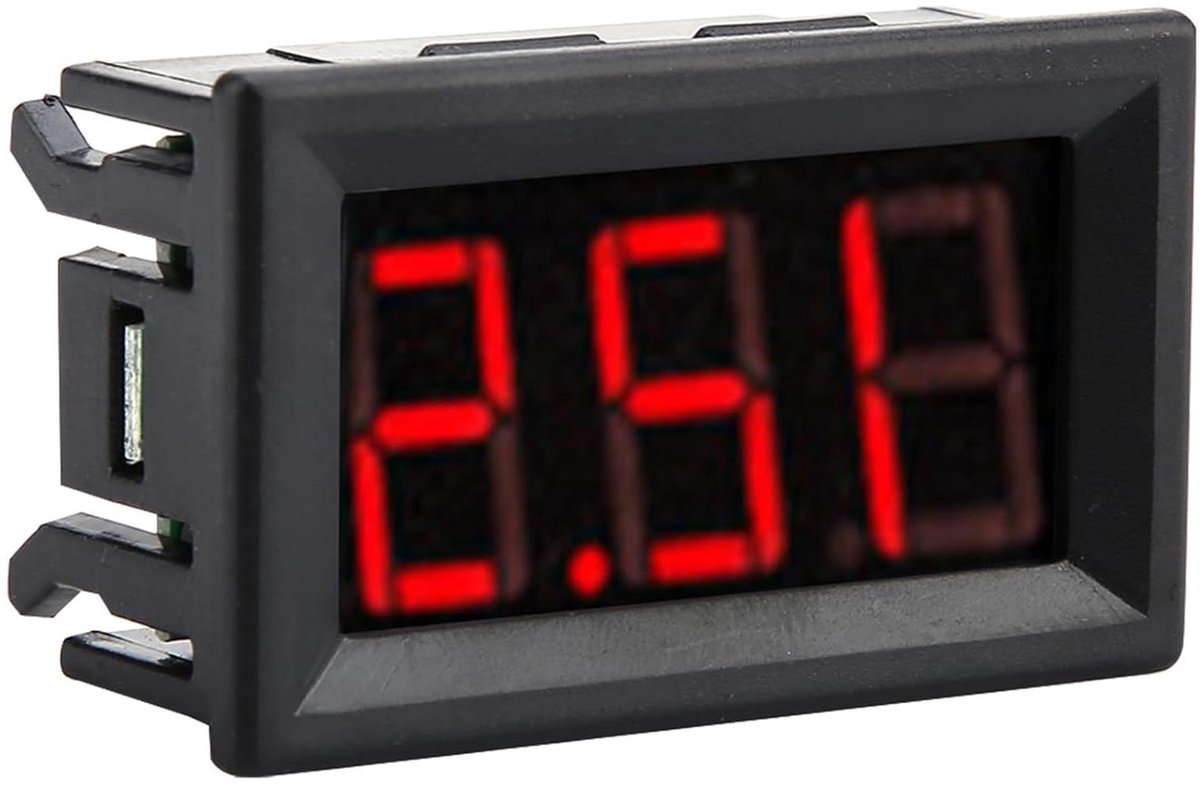 Digitale Voltmeter - Spanningsmeter Paneel - Spanning Monitoren - Hoge Precisie Display - DC 0-100V - Rood