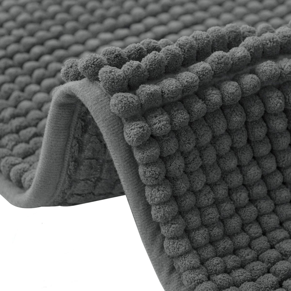 Store_7 - Badmat - Antislip - Zacht en absorberend - Grijs - Chenille douchemat - Perfect voor badkamer en douche
