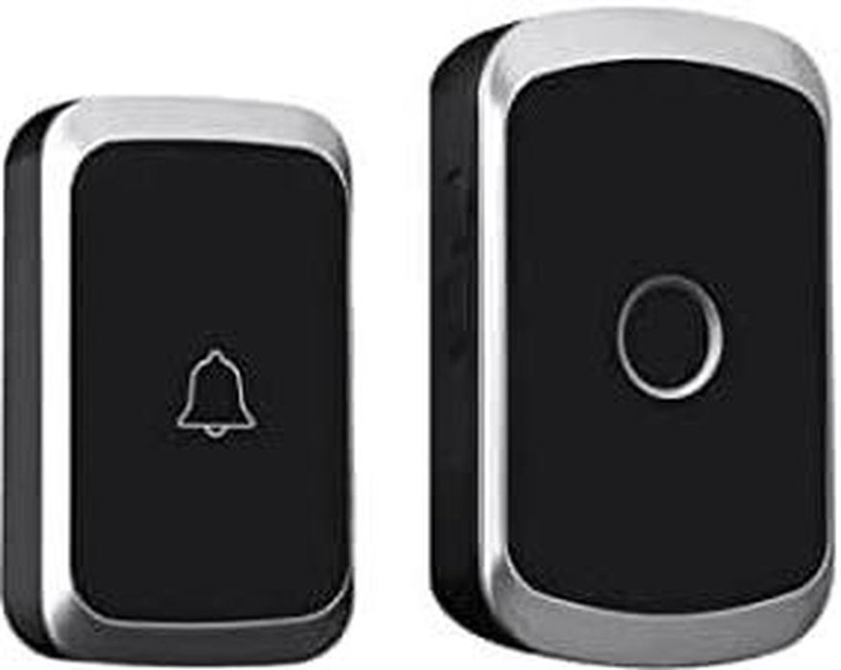 Draadloze Deurbel - Waterdichte Bel - Huis Beveiligen - 300M Bereik - 36 Melodieën - Zwart