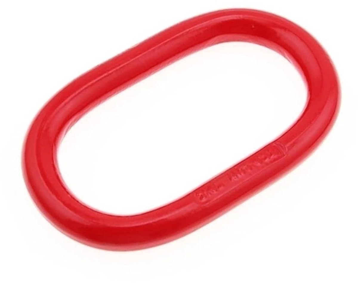 Hijsring gelegeerd staal - Ronde ring - Hijsen en verplaatsen - Hoge sterkte poedercoating - 3T capaciteit - Rood