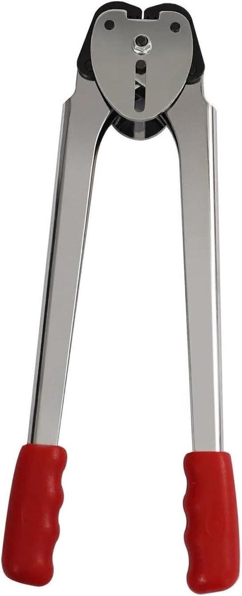 Spanbandgereedschapset - Sealer balenpers - Goederen bundelen - Verstelbare bandbreedte - 12-16 mm banden - Rood Zilver