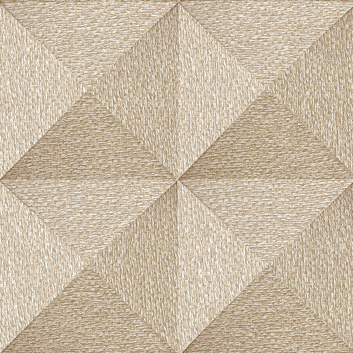 Exclusief luxe behang Profhome SA524103-DI vliesbehang hardvinyl warmdruk in reliëf gestempeld met geometrische vormen glimmend beige parelmoer-goud ivoorkleurig 5,33 m2