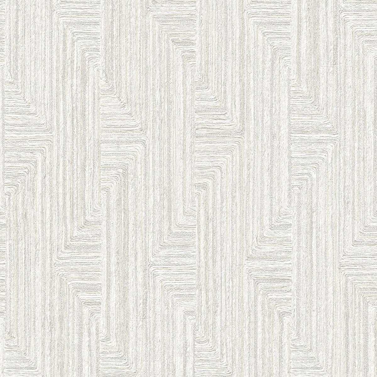 Etnisch behang Profhome SA524011-DI vliesbehang hardvinyl warmdruk in reliëf gestempeld in textiel look glanzend wit grijswit parelwit 5,33 m2