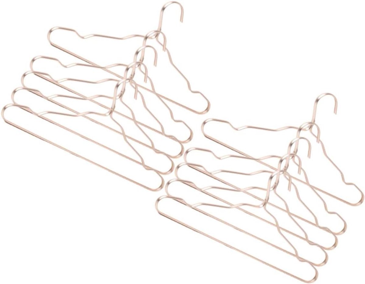 Kledinghangers Set - Sterke Hangers - Kleding Opbergen - Antislip Ontwerp - 10 Stuks - Goud