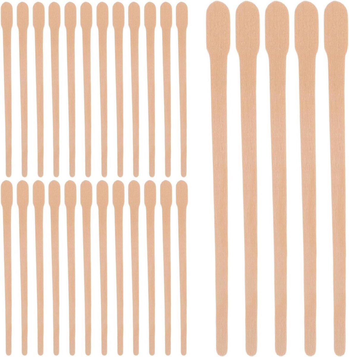 Houten Wax Sticks - Applicator Spatels - Gladde Huid - Gelijkmatige Verdeling - 1000 Stuks - Beige