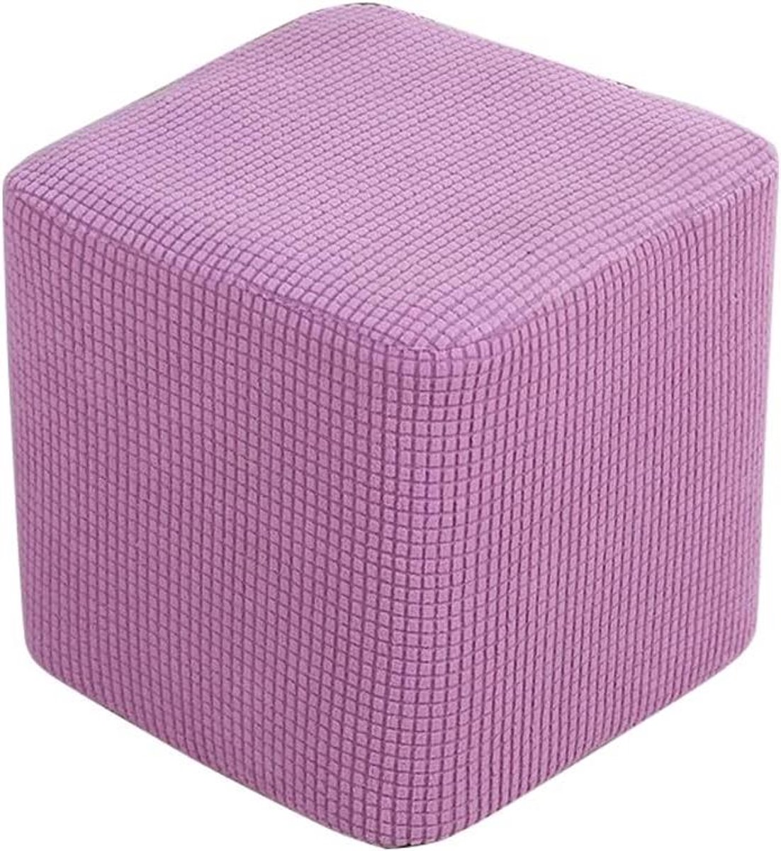 Voetenbankhoezen - Poef Covers - Meubels Vernieuwen - Stretch Stof - 2 Stuks - Paars