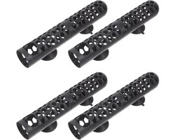 Aquarium Verwarming Beschermers - Beschermkap Verwarmer - Aquarium Leven Beschermen - Universele Compatibiliteit - 4 Stuks - Zwart