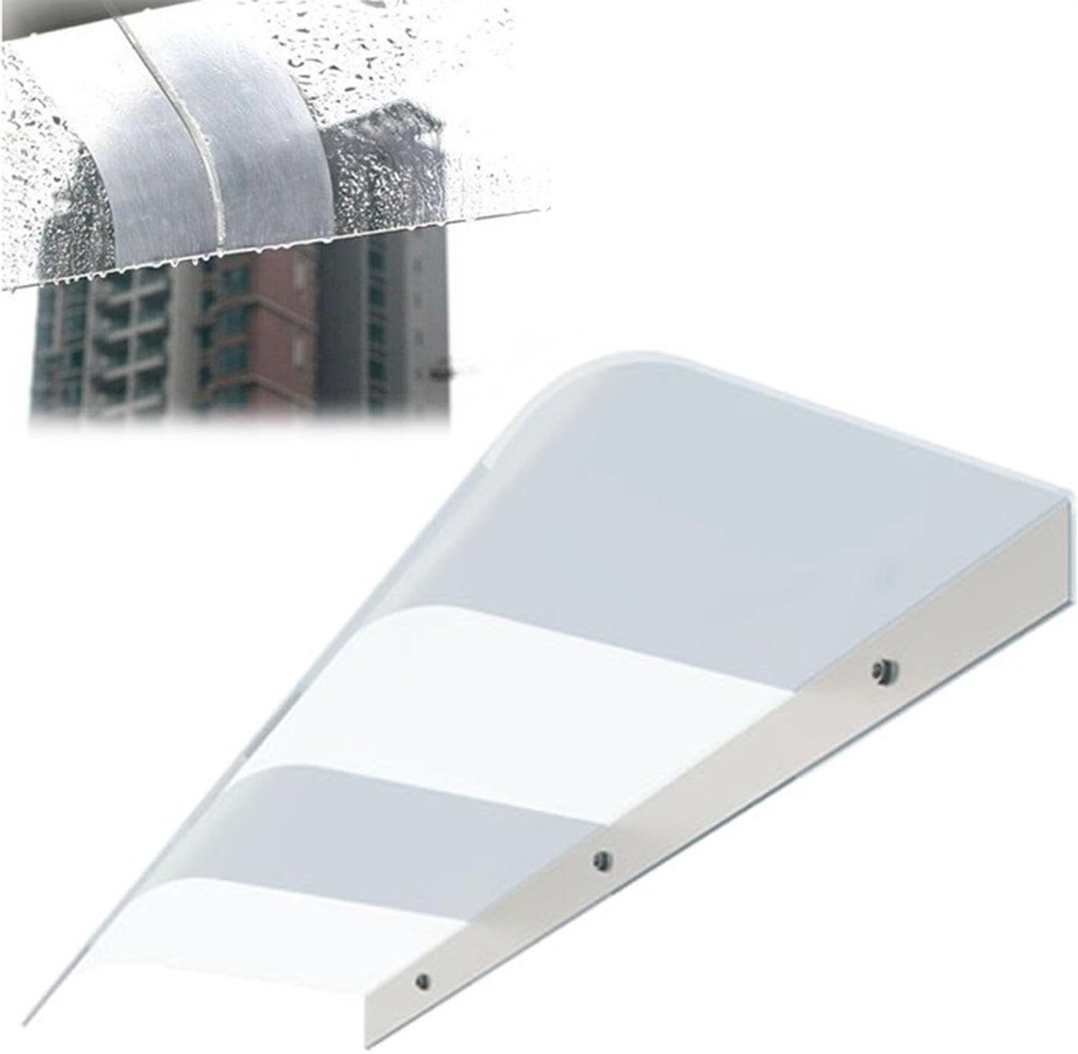 Deurluifel - Regenbescherming - Toegangsbescherming - Slagvast polycarbonaat - 50 x 110 cm - Transparant