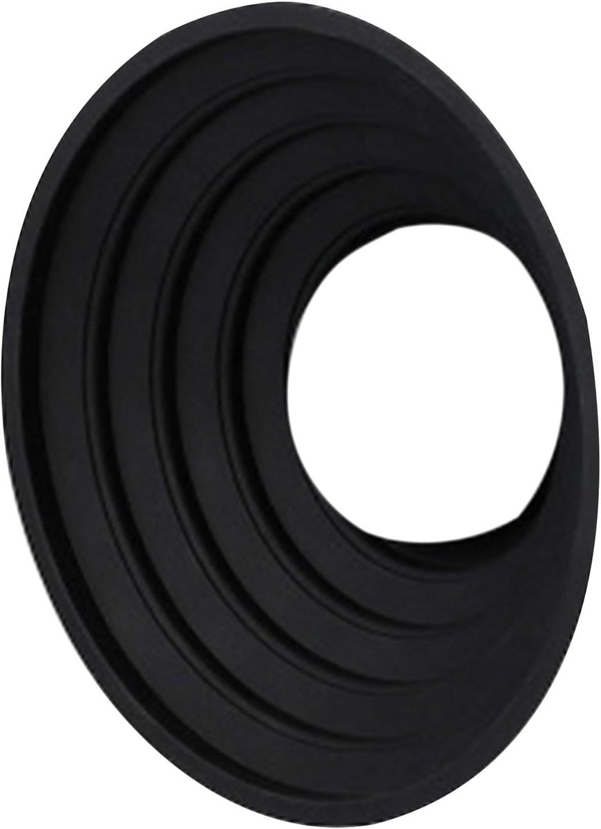 Siliconen lenskap - Camera accessoire - Reflecties voorkomen - Flexibele pasvorm - 50-70 mm - Zwart