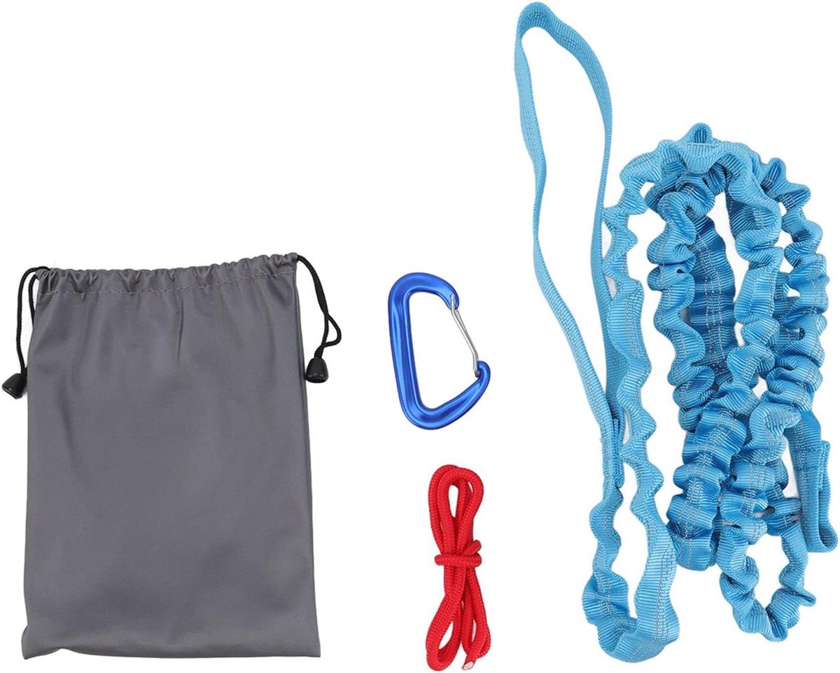 Fietssleepkabel - Fiets Touw - Buiten Trainen - Rekbaar Ontwerp - 1.7 tot 3 Meter - Blauw
