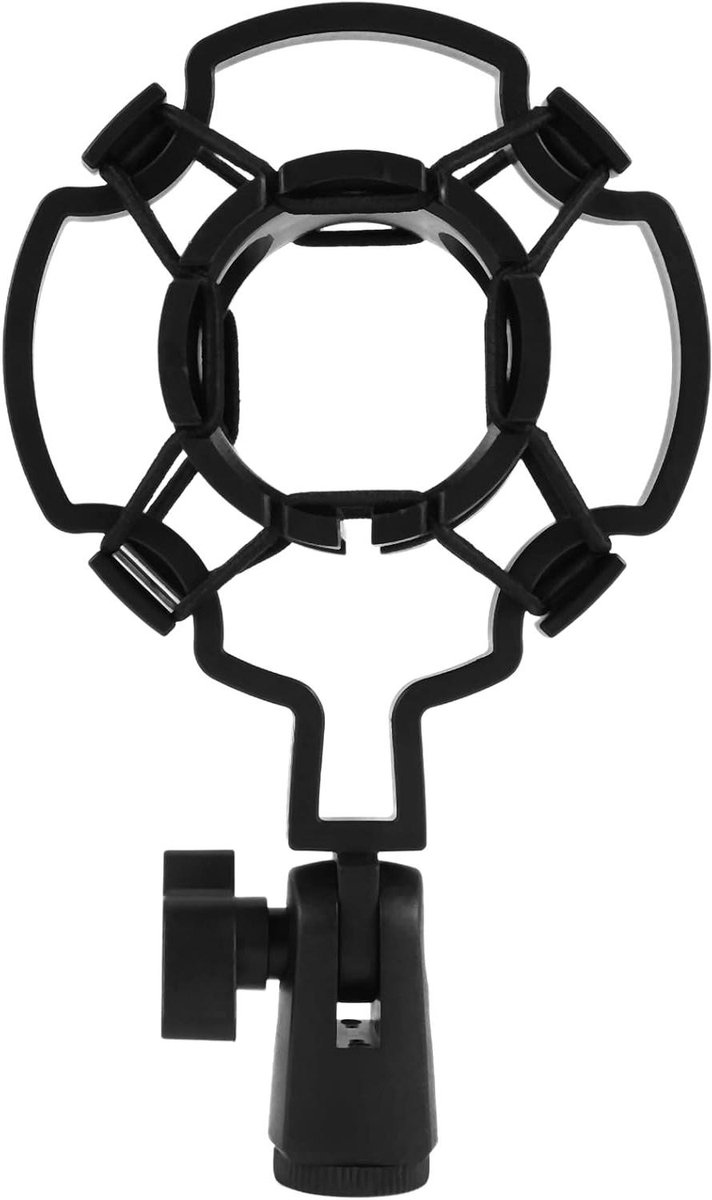 Microfoon Houder - Studio Beugel - Opnemen Geluid - Hoek Verstelbaar - 4-5cm Diameter - Zwart