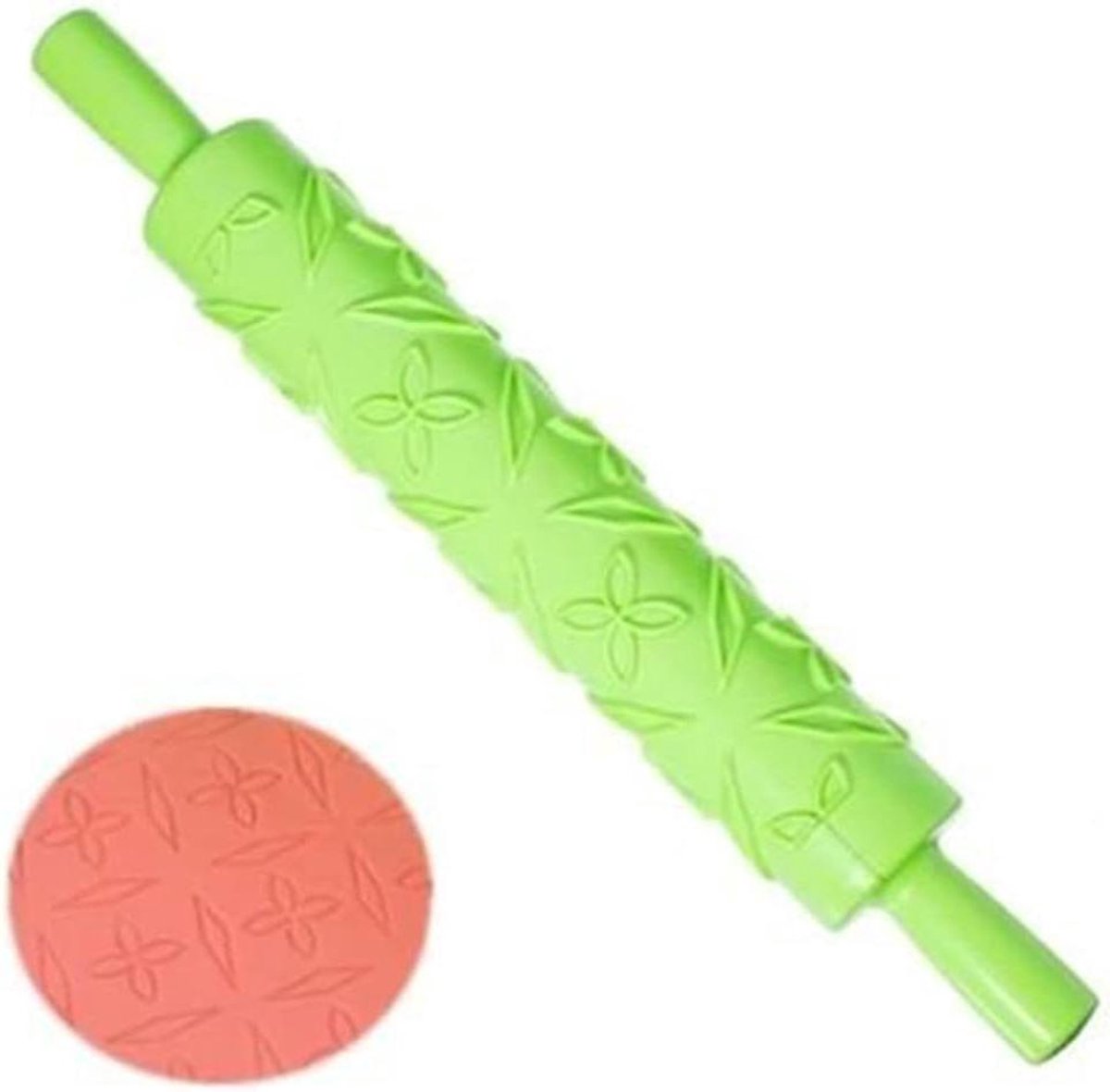 Deegroller Fondant - Bakaccessoire - Taart Decoreren - Antiaanbaklaag - 36 cm - Groen