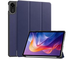 Tablet Hoes Geschikt voor Xiaomi Redmi Pad 2 | Book Case met Standaard | Kunstlederen Beschermhoes | Tri-fold | Blauw