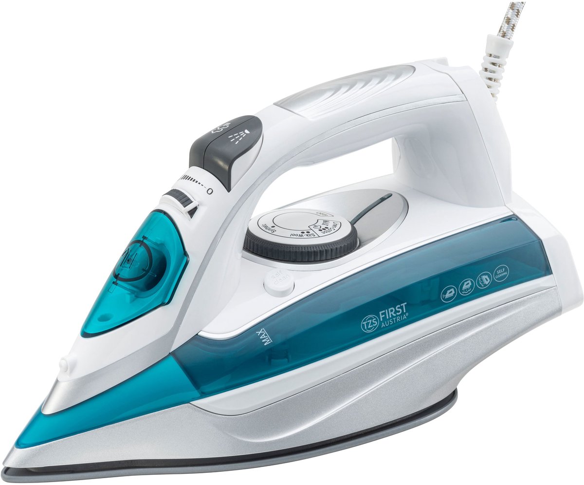 TZS First Austria Stoomstrijkijzer - 3100W - Keramische Zoolplaat - Groen