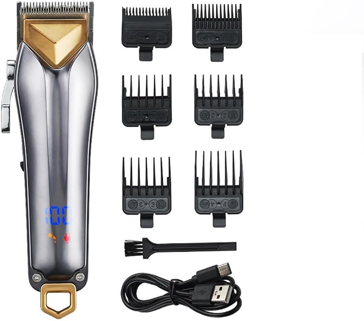Haartrimmer Professional - Gereedschap Set - Stijlvol Knippen - Digitale Display - USB Opladen