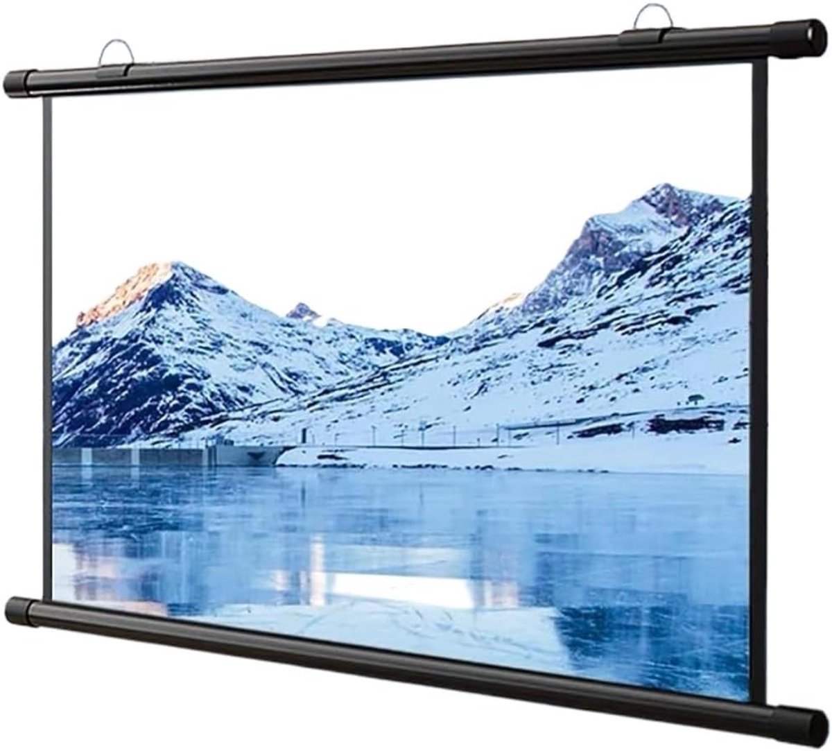 Draagbaar Projectiescherm - Handmatig Scherm - Thuisbioscoop Presentaties - Zelfnivellerend - 30-72 Inch - Grijs Glasvezel