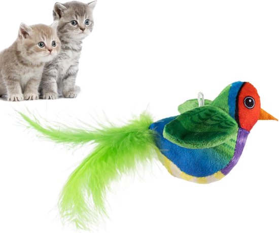 MplehDa Flappy vogel kat speelgoed, tjilpende vogel kat speelgoed, klapperende vliegende vogels automatisch speelgoed voor binnenkatten, interactief tjilpen pluche kitten oefenspeelgoed voor bijten MplehDa Flappy vogel kat speelgoed, tjilpende vogel kat speelgoed, klapperende vliegende vogels automatisch speelgoed voor binnenkatten, interactief tjilpen pluche kitten oefenspeelgoed voor bijten