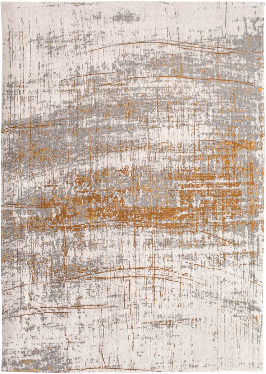 Wasbaar Binnen & Buiten Vloerkleed - 140 x 200 cm - Louis De Poortere Griff Columbus Gold - Laagpolig Tapijt - Gerecycled PET - Made in Belgium - Circulair