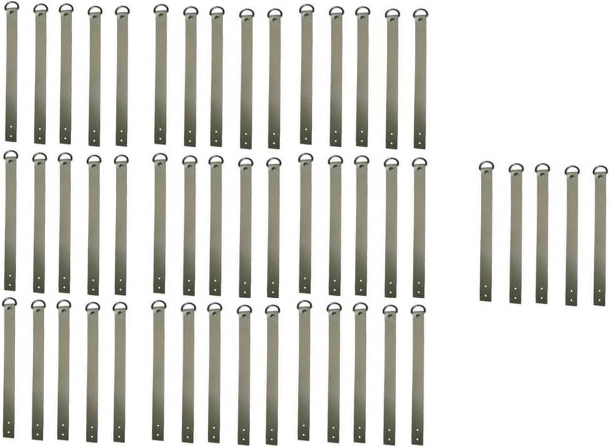 Oprolbare Riem Set - Spanbanden - Veilig Vervoeren - Stof Versterkt - 400 mm Lengte - Beige