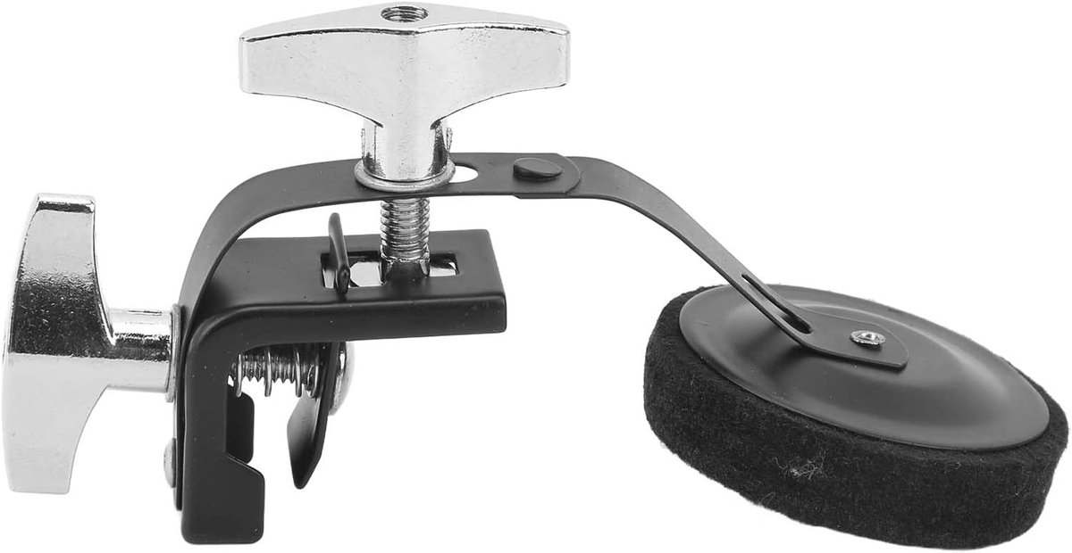 Vilten Drumdemper - Klem op Demper - Boventonen Elimineren - Instelbare Klem - Compact Ontwerp