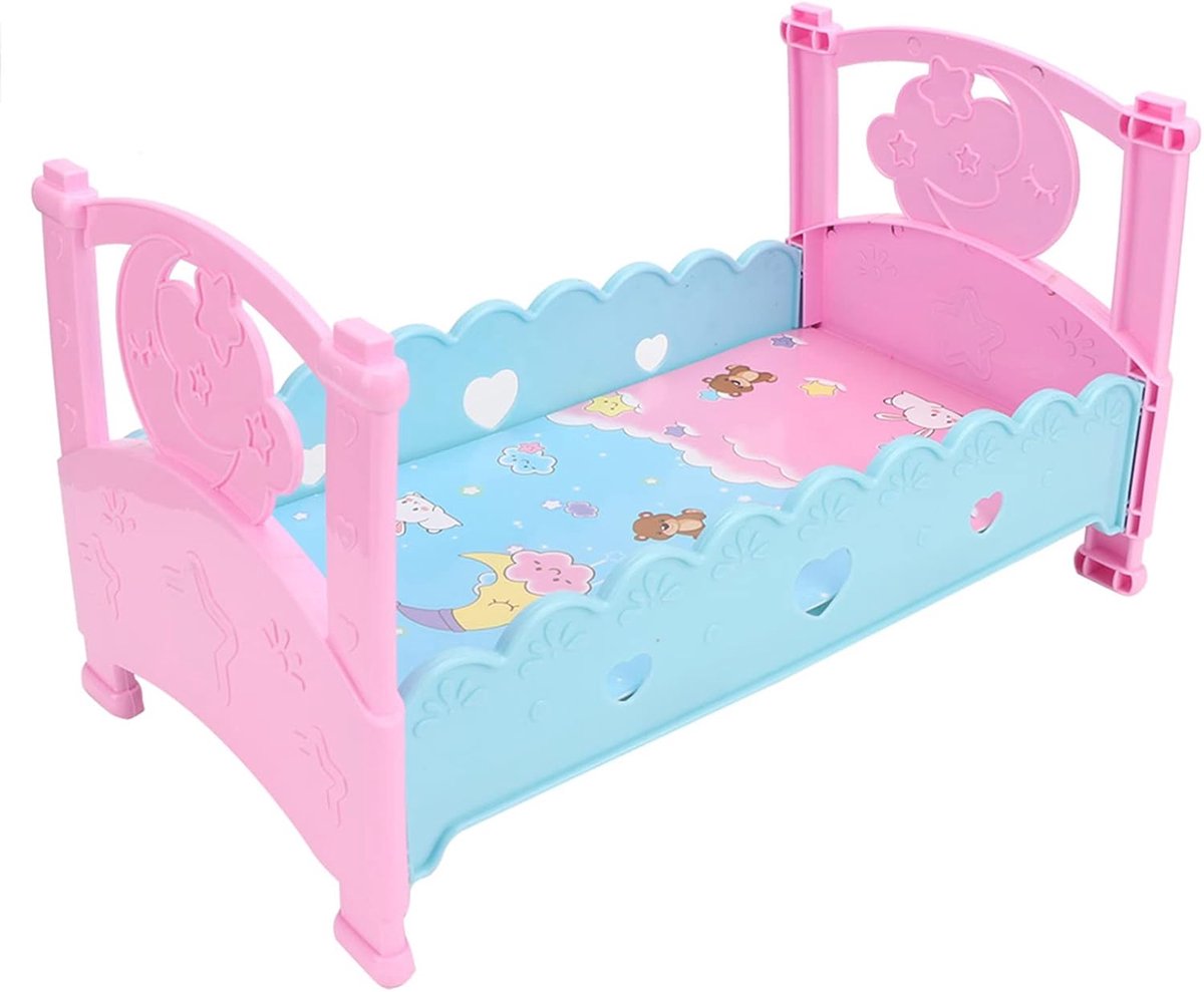 Poppenhuis Meubels - Mini Bed - Poppenhuis Decoratie - Duurzaam Kunststof - 33 x 22 x 5 cm - Willekeurig