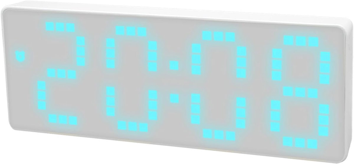 Digitale Spiegelklok - LED Wekker - Slaapkamer Decoratie - Temperatuur Weergave - 16 x 6 cm