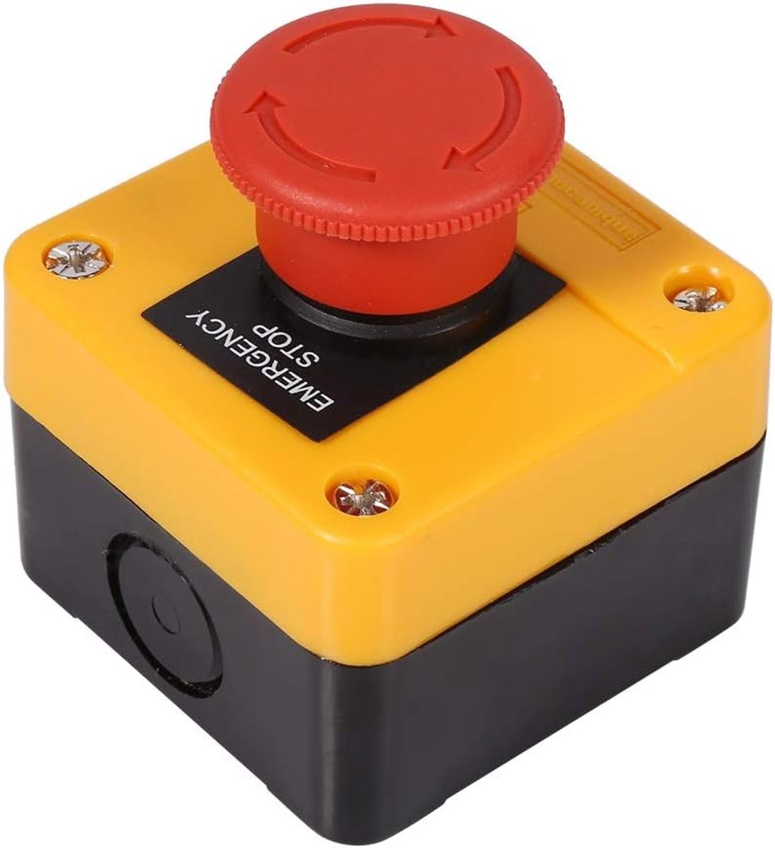 Noodstop Drukknop - Nooduit Schakelaar - Veilige Bediening - DPST Contact - 77x76x64 mm - Rood