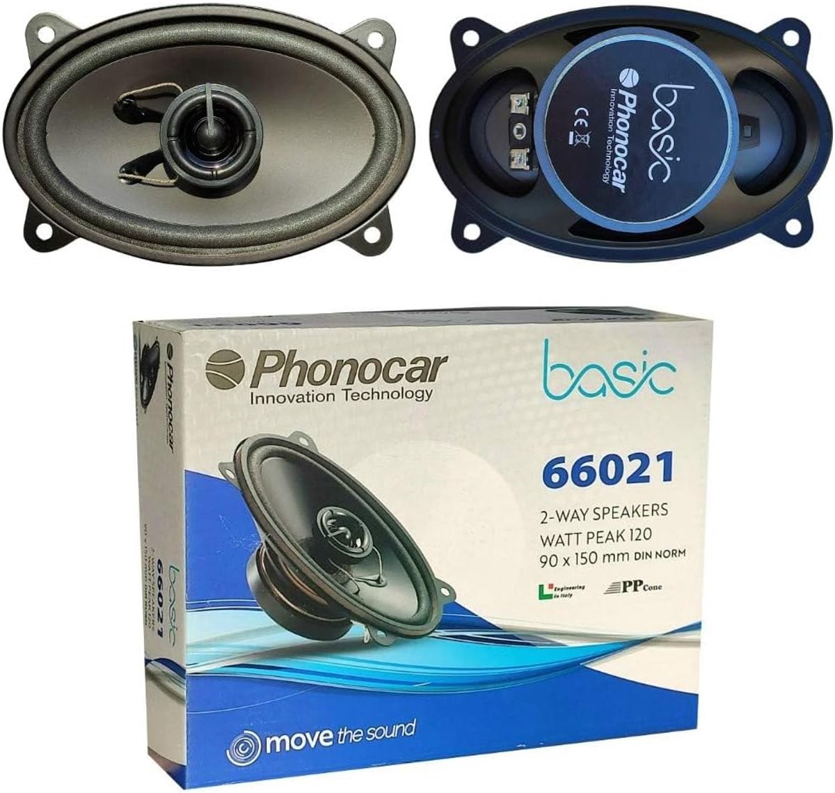 Coaxiale Luidsprekers - Autospeakers Paar - Verbeter Geluid - 2-Weg Systeem - 9x15 cm - Zwart