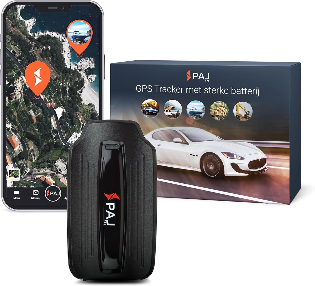 GPS Tracker - Locatie Tracker - Voertuig Beveiliging - 90 Dagen Batterij - 11.8 x 6.7 x 3.7 cm