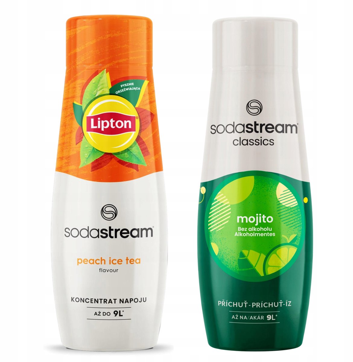 Sodastream Lipton Serie - Ijsthee Perzik + Mojito - Concentraten - Dubbele Smaak
