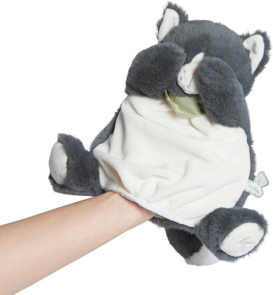 Baby Handpop Kat - Pluche Dier Knuffel - Spelen en Troosten - Super Zacht Materiaal - 24 cm Hoog — afbeelding 3