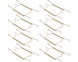 MroMax Plaat Hanger, 12 "U Type Rvs Plaat Hangers Onzichtbare Muur Haken Voor Muren Compatibel Decoratieve Platen Haken Schotel Diaplay Houder Gouden 8 Stks