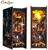 CuteBee Book Nook - Modelbouw - Houten 3D Puzzel - DIY Bouwpakket Volwassenen en Volwassenen - Boekensteun - Boekenhouder - The Legend of Wukong