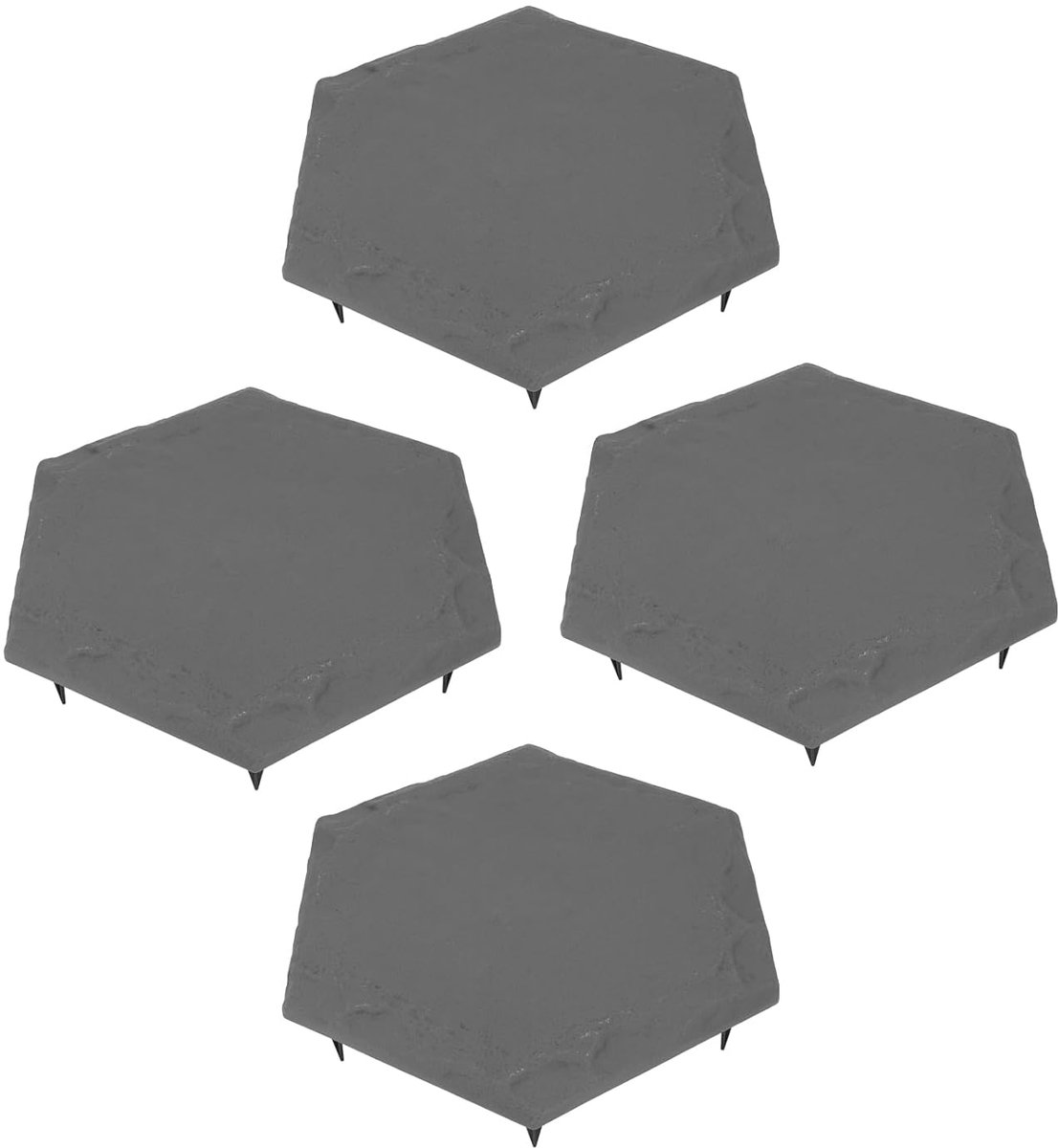 Stepping Stones - Tuinpad Stenen - Decoratieve Pad Aanleg - Weerbestendig Ontwerp - 45 Cm Diagonaal - Grijs