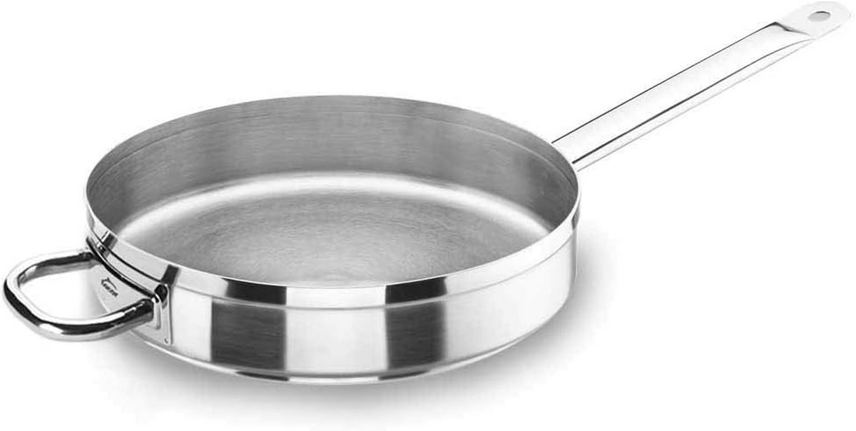 Steelpan 32 cm RVS 18/10 Therfashion Bodem Inductie Oven Geschikt