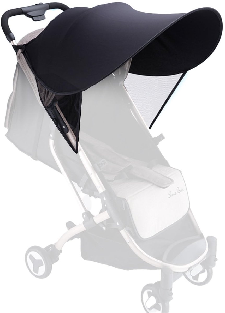 MTTproducts- Parasol Universele UV-bescherming - Zonwering Kinderwagen - Lycra Hoes - Ademend en Lichtgewicht - Afmetingen 70,5 x 56 cm - Zonnescherm