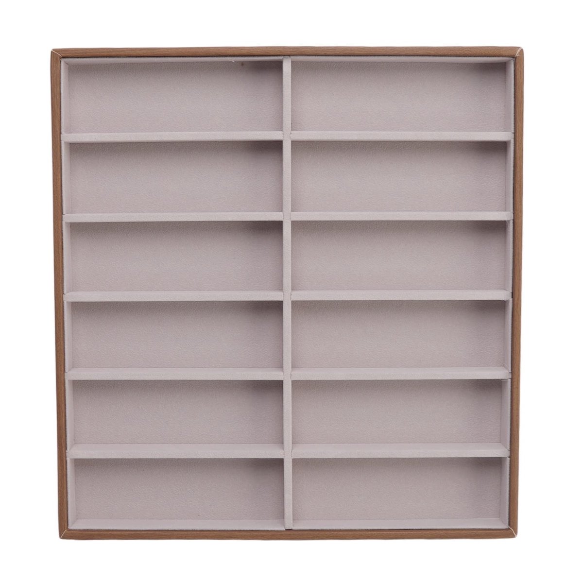 MTTproducts- Zonnebril Display - PU/Houten Houder - 12 Vakken - Modern/Functioneel - Ruimtebesparend - Duurzaam Materiaal - Zonnebrilhouder