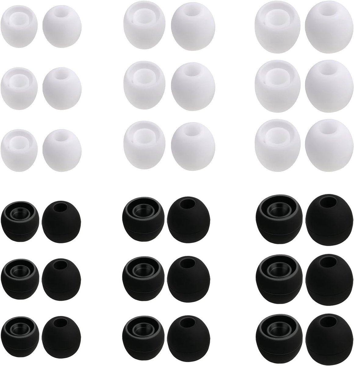 60 Stuks Vervangende Oordopjes voor In-Ear Hoofdtelefoons, Siliconen Oorkussens S/M/L, Zachte Opzetstukken voor Comfort en Geluidsisolatie