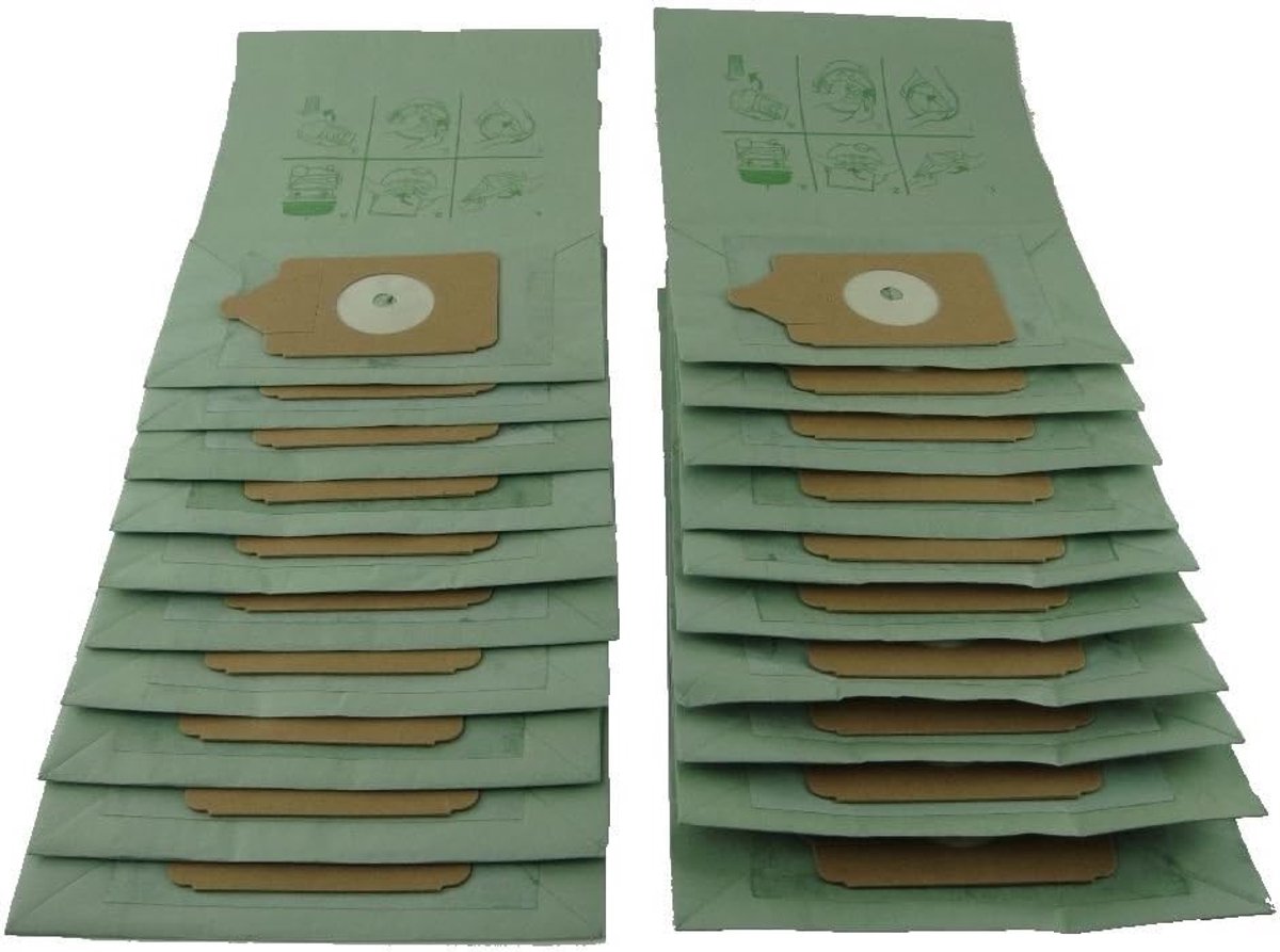 Stofzuigerzakken Papier - Reservezakken - Schoon Huis - Hoge Filtratie - 20 Stuks - Bruin