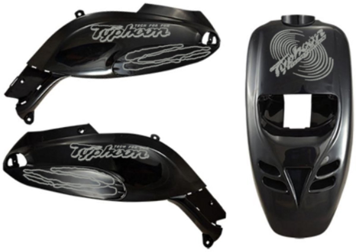 Piaggio Typhoon Stickerset - Cyclone - Zilver