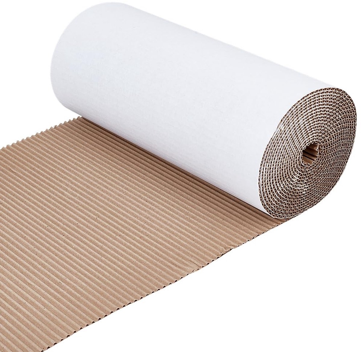 Cosensi- Golfkarton op Rol 5 m x 30 cm - Witte Enkele Gezicht - 3 mm Dik - Voor Geschenkverpakking - Doe-Het-Zelf Ambachten - Verzenddoeleinden - Verpakkingspapier